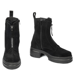 Buty damskie 3418 czarny welur