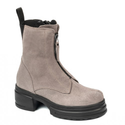 Damskie botki 3418 piaskowy welur