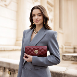 Torba damska na ramię 048g burgundy lifestyle