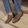 Buty casual męskie 989 szary welur