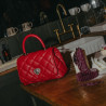 Damska torba na ramię 049g 01 czerwony safiano lifestyle