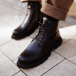 Czarne buty męskie 4151 lifestyle