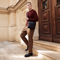 Czarne buty męskie 4151 lifestyle