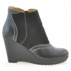 Buty damskie 3268 czarno kombinowane