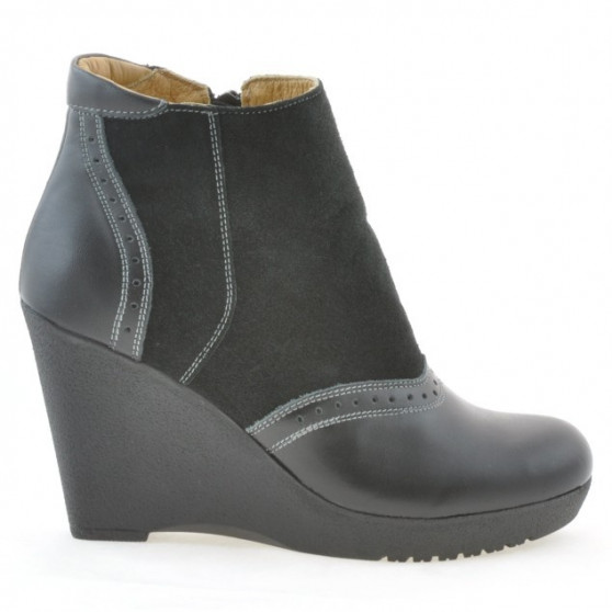 Buty damskie 3268 czarno kombinowane