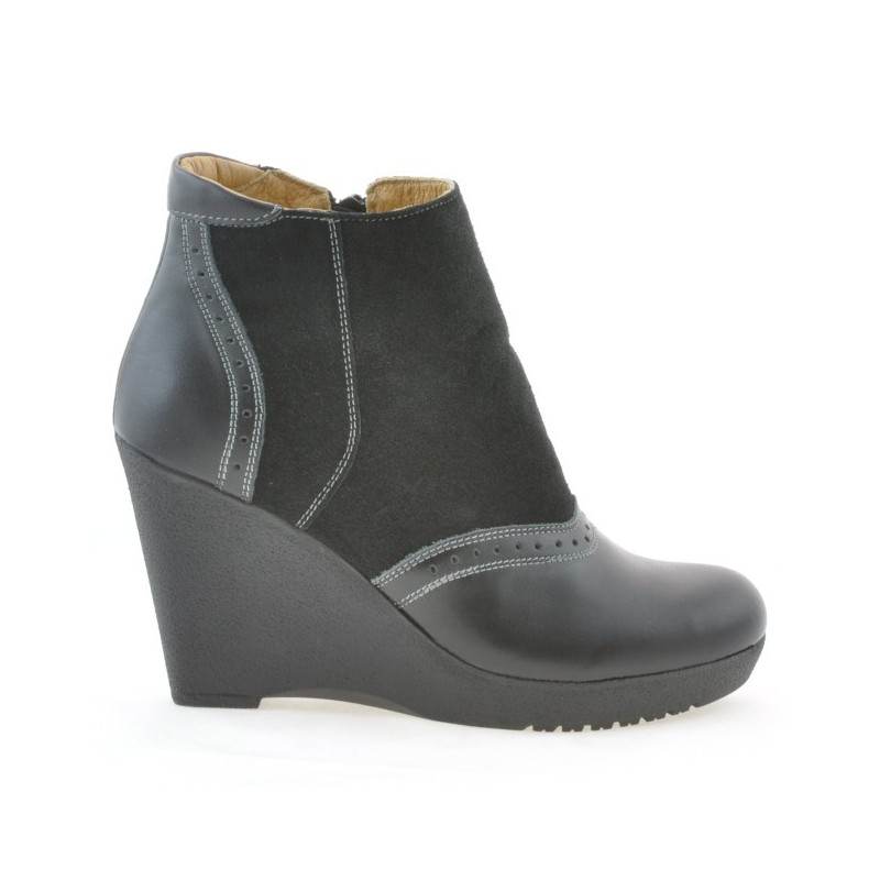 Buty damskie 3268 czarno kombinowane