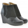 Buty damskie 3268 czarno kombinowane