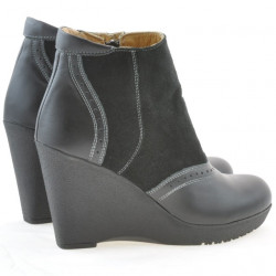 Buty damskie 3268 czarno kombinowane