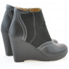 Buty damskie 3268 czarno kombinowane