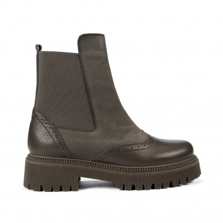 Buty damskie 3390 khaki połączone