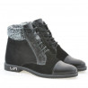 Damskie botki 3281 czarny kombinowany