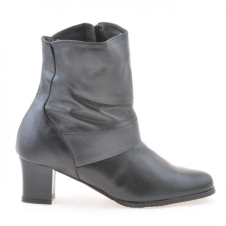 Botki damskie 1122 czarne+szare