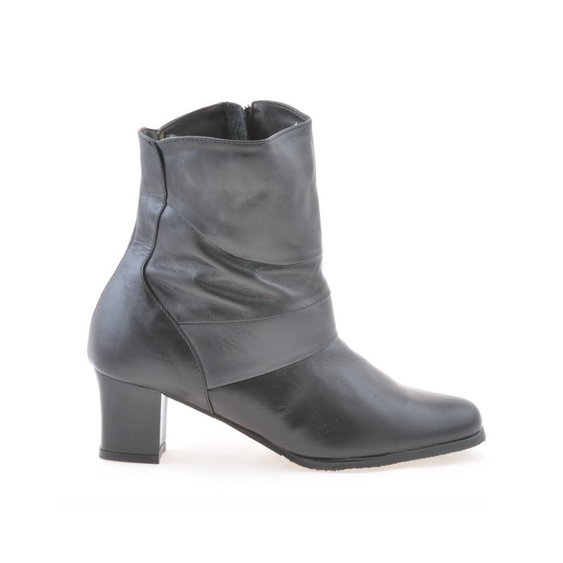 Botki damskie 1122 czarne+szare