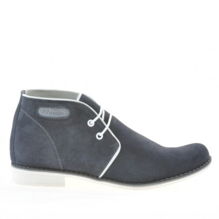 Młodzieżowe botki 464 indigo welur+białe