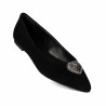 Baleriny damskie 1362 czarny welur