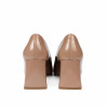 Eleganckie buty damskie 1324 lakierowane beżowe