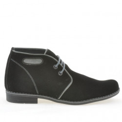 Buty młodzieżowe 464 czarny welur+szary