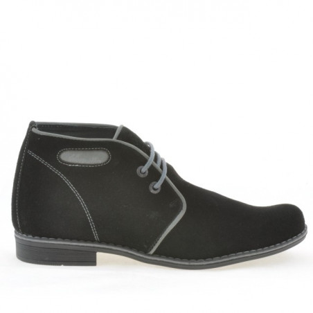 Buty młodzieżowe 464 czarny welur+szary