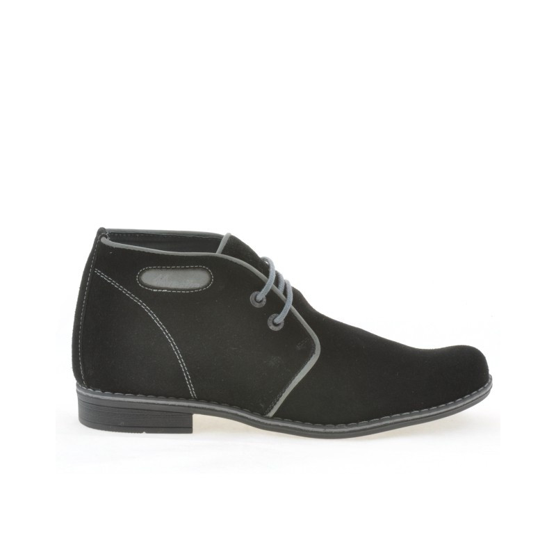 Buty młodzieżowe 464 czarny welur+szary