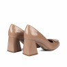 Eleganckie buty damskie 1324 lakierowane beżowe