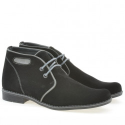Buty młodzieżowe 464 czarny welur+szary