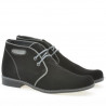 Buty młodzieżowe 464 czarny welur+szary