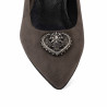 Baleriny damskie 1362 piasek welur
