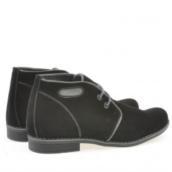 Buty młodzieżowe 464 czarny welur+szary