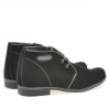 Buty młodzieżowe 464 czarny welur+szary