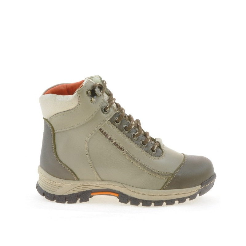 Dziecięce botki 3219 piaskowy+khaki
