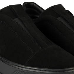 Damskie pantofi casual 6095 czarne welur