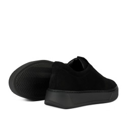 Damskie pantofi casual 6095 czarne welur