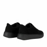 Damskie pantofi casual 6095 czarne welur