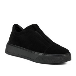 Damskie pantofi casual 6095 czarne welur