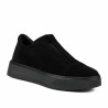 Damskie pantofi casual 6095 czarne welur