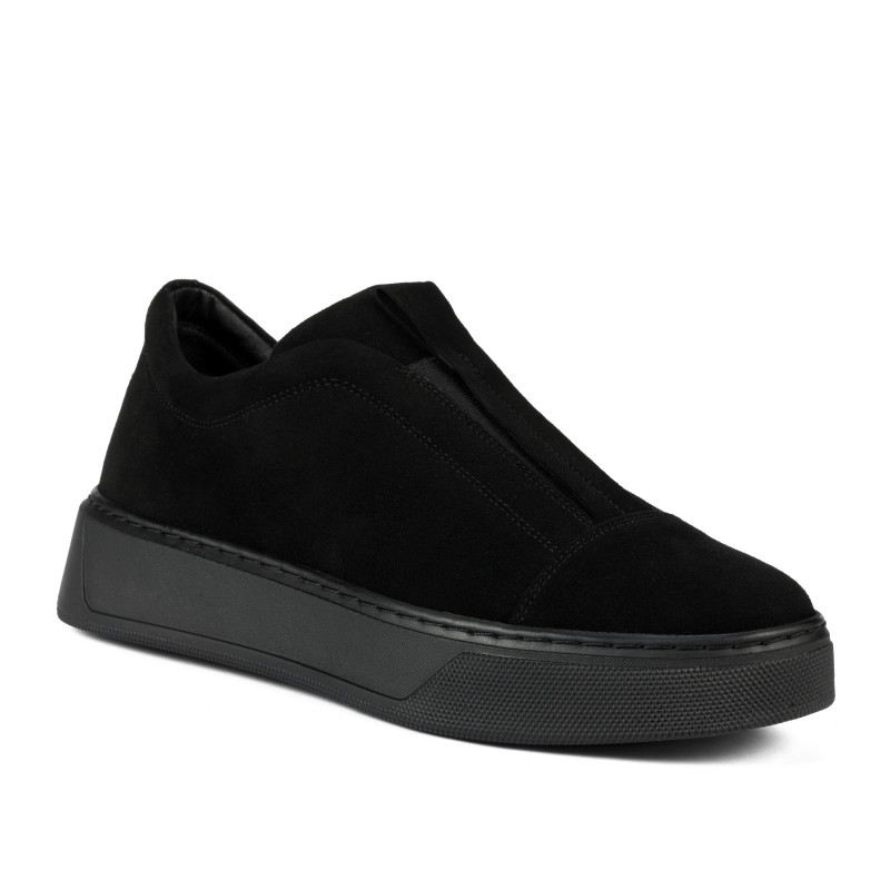 Damskie pantofi casual 6095 czarne welur