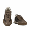 Damskie buty sportowe 6097 zamsz w kolorze piaskowym kombinowany