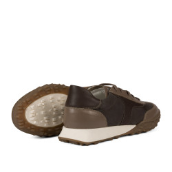 Damskie buty sportowe 6097 zamsz w kolorze piaskowym kombinowany