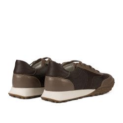 Damskie buty sportowe 6097 zamsz w kolorze piaskowym kombinowany