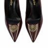 Eleganckie buty damskie 1363 lakierowane bordowe