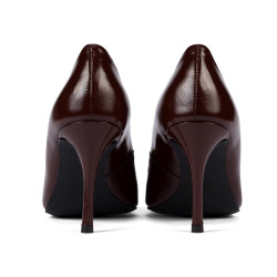 Eleganckie buty damskie 1363 lakierowane bordowe