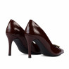 Eleganckie buty damskie 1363 lakierowane bordowe