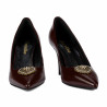Eleganckie buty damskie 1363 lakierowane bordowe