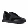 Damskie buty sportowe 6097 czarne zamszowe kombinowane