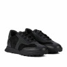 Damskie buty sportowe 6097 czarne zamszowe kombinowane
