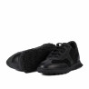 Damskie buty sportowe 6097 czarne zamszowe kombinowane