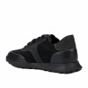 Damskie buty sportowe 6097 czarne zamszowe kombinowane