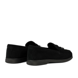 Damskie mokasyny 6082-1 czarny welur