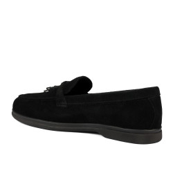 Damskie mokasyny 6082-1 czarny welur