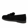Damskie mokasyny 6082-1 czarny welur